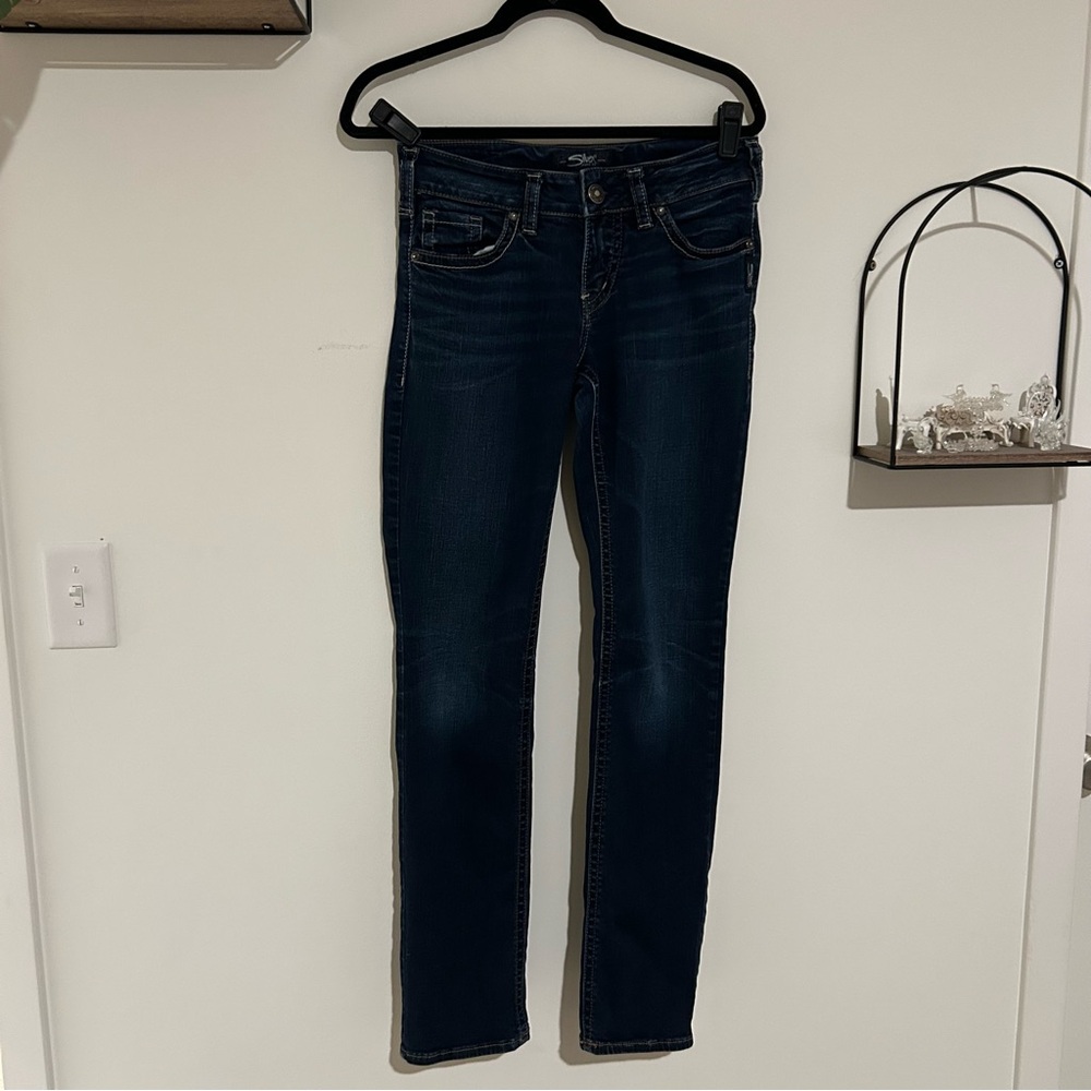 Silver Jeans Co Suki Straight Leg Denim Blue Jeans Woman’s Size 27
